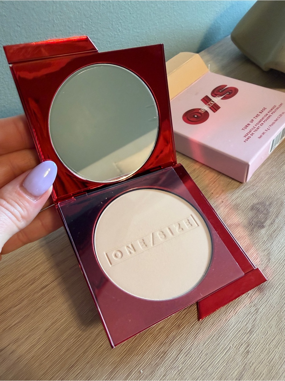 ONE/SIZE Pressed Setting Powder Compact in Red Case